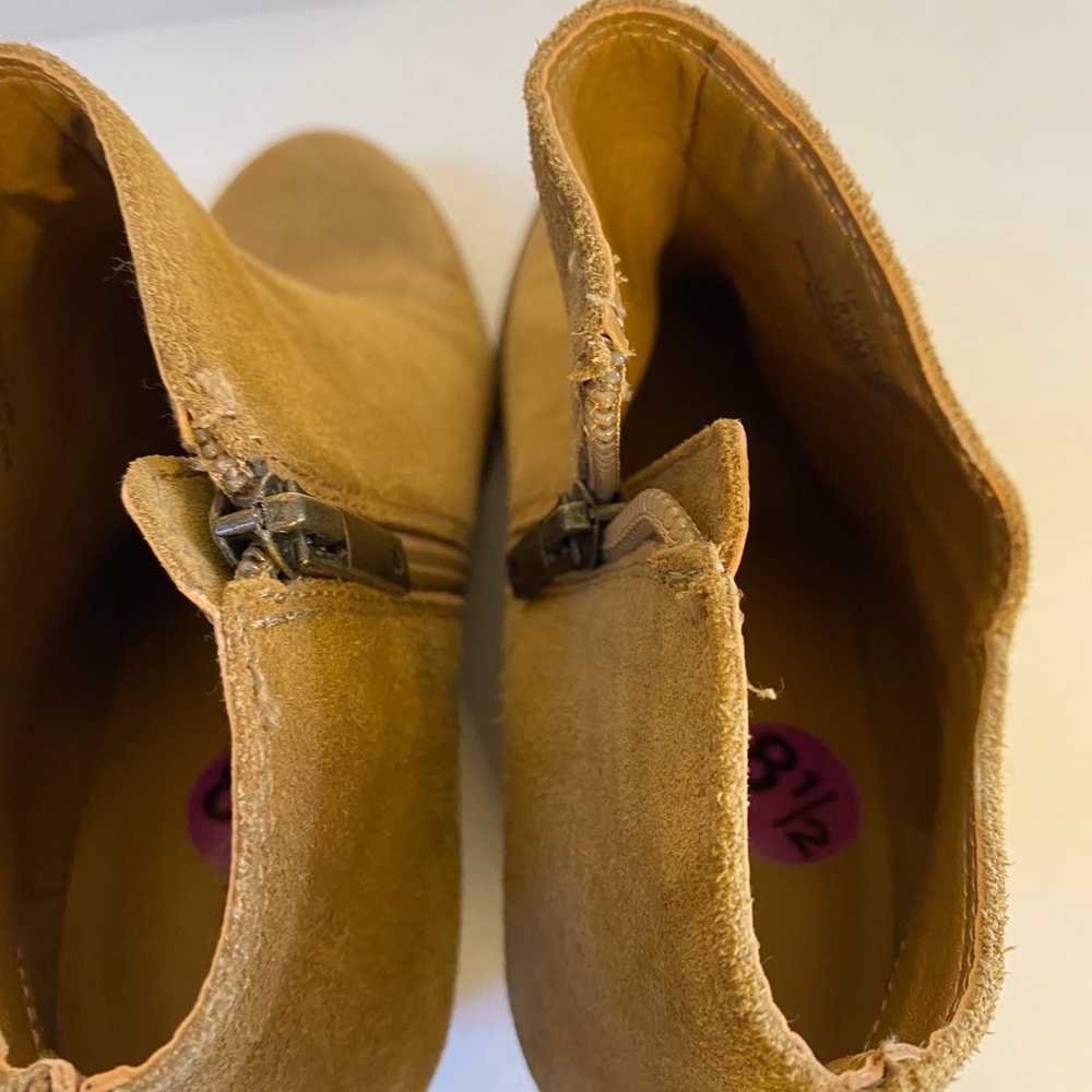 Lucky Brand Tan Suede Wedge Ankle Boot - Picture 6 of 6